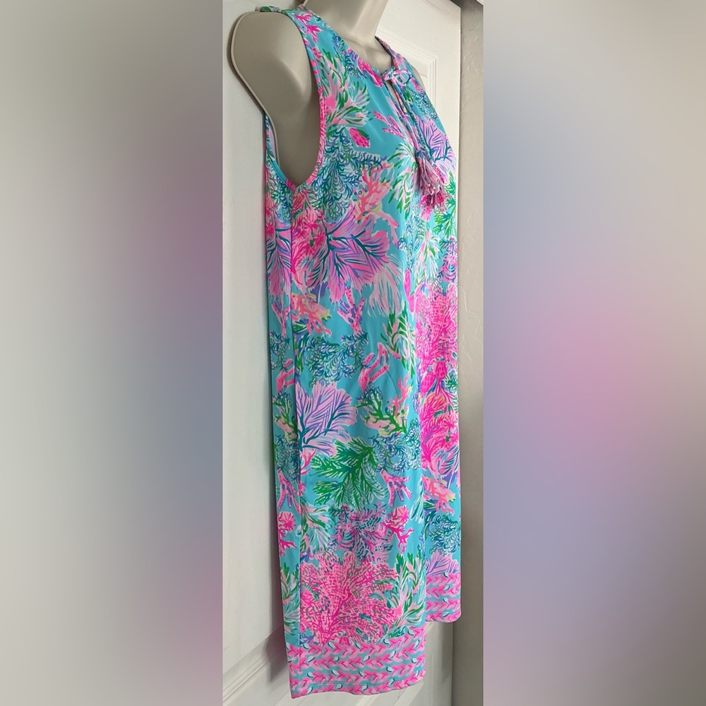 LIKE NEW🪷Lilly Pulitzer🪷Johana Swim Cover-Up Cestra blue Cay To My Heart - Picture 4 of 16